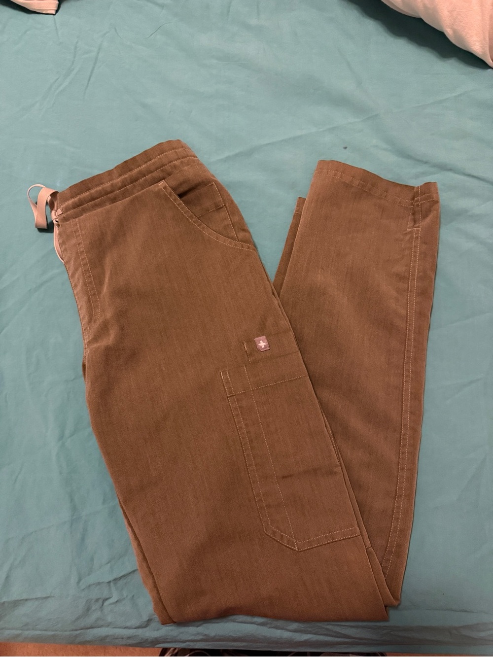 Figs Heather Olive Yola Skinny Scrub Pants XS